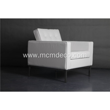 white leather knoll sofa one seat